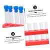 PLAFOPE 3-Piece Test Tube Rack Set with Clear Test Tubes for Experiments, Laboratory Supplies, and School Projects view 3