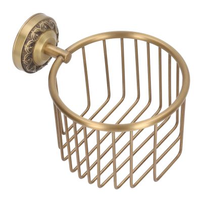 Toilet Paper Holder with Brass Details