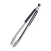Relaxdays Grill Tongs, Stainless Steel, Wood Handle, Silver/Black view 1