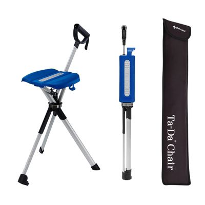 STEP2GOLD TA-Da Chair Series 2 Folding Walking Stick with Seat, 81.8 cm