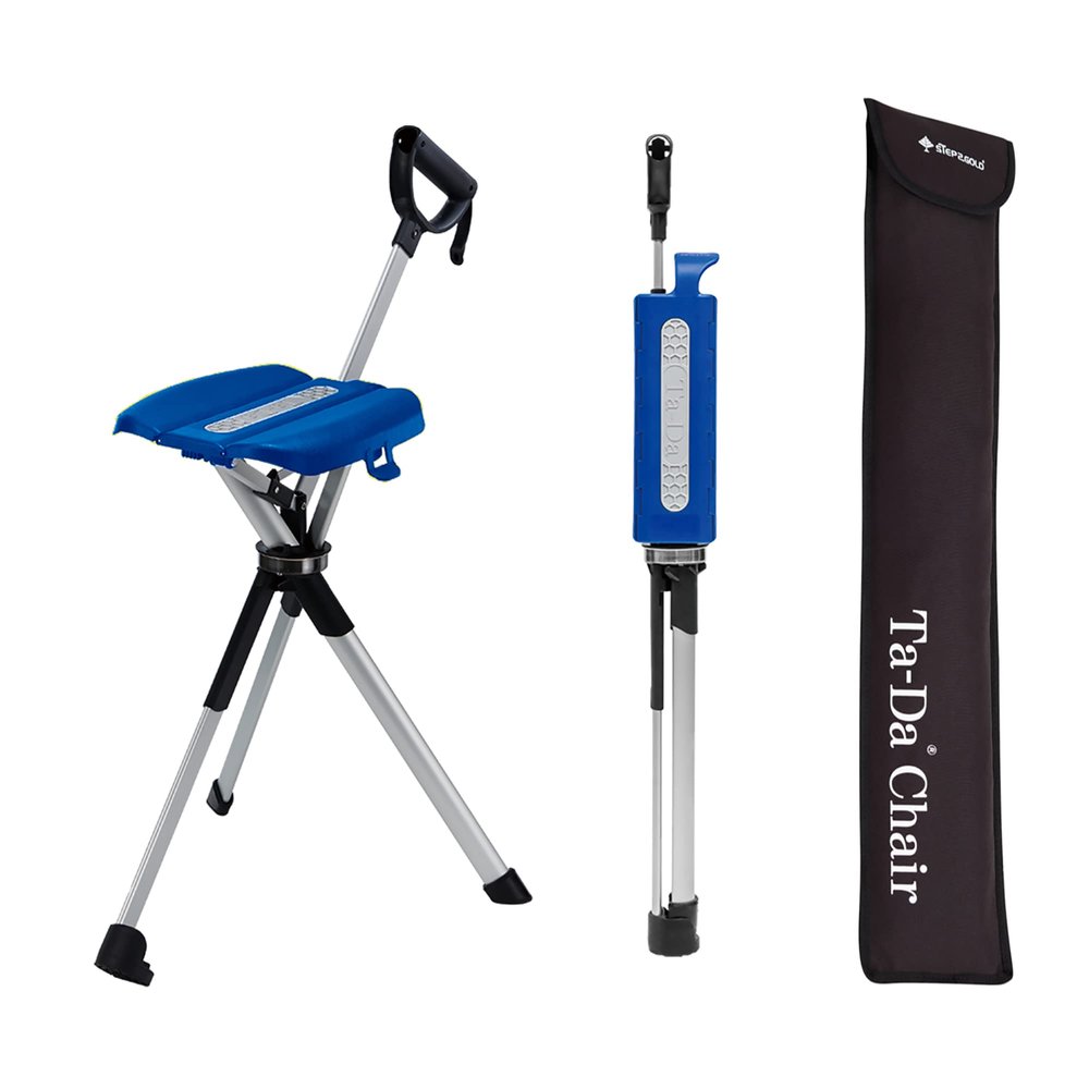 STEP2GOLD TA-Da Chair Series 2 Folding Walking Stick with Seat, 81.8 cm