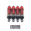 BEIEM 4-Piece Metal Shock Absorbers for 124019/124018/144001 RC Cars, Red view 1