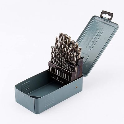 Samnuerly 25-Piece Drill Bit Set for Metal and Wood, 113 mm, with Storage Case