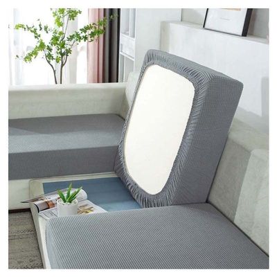 Stretch Velvet Sofa Seat Cushion Cover, 2-Seater, Color 27#