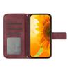 VQWQ Phone Case for Oppo Realme GT, Glitter Flower, Wrist Strap, Wine view 3