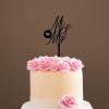 Mr. & Mrs. Cake Topper, Wedding Cake Decoration, Sample Cake Topper, Black Acrylic view 1