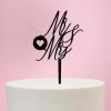 Mr. & Mrs. Cake Topper, Wedding Cake Decoration, Sample Cake Topper, Black Acrylic view 2