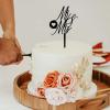 Mr. & Mrs. Cake Topper, Wedding Cake Decoration, Sample Cake Topper, Black Acrylic view 3