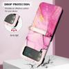 Crossbody Leather Phone Case for Samsung Galaxy Z Flip 4/3 5G, Flip4/Flip3, Marble Pattern, LS001 No Strap view 2