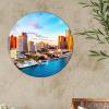 Detroit, USA City Souvenir Round Aluminum Wall Sign, 30.5 x 30.5 cm view 3