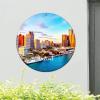 Detroit, USA City Souvenir Round Aluminum Wall Sign, 30.5 x 30.5 cm view 4