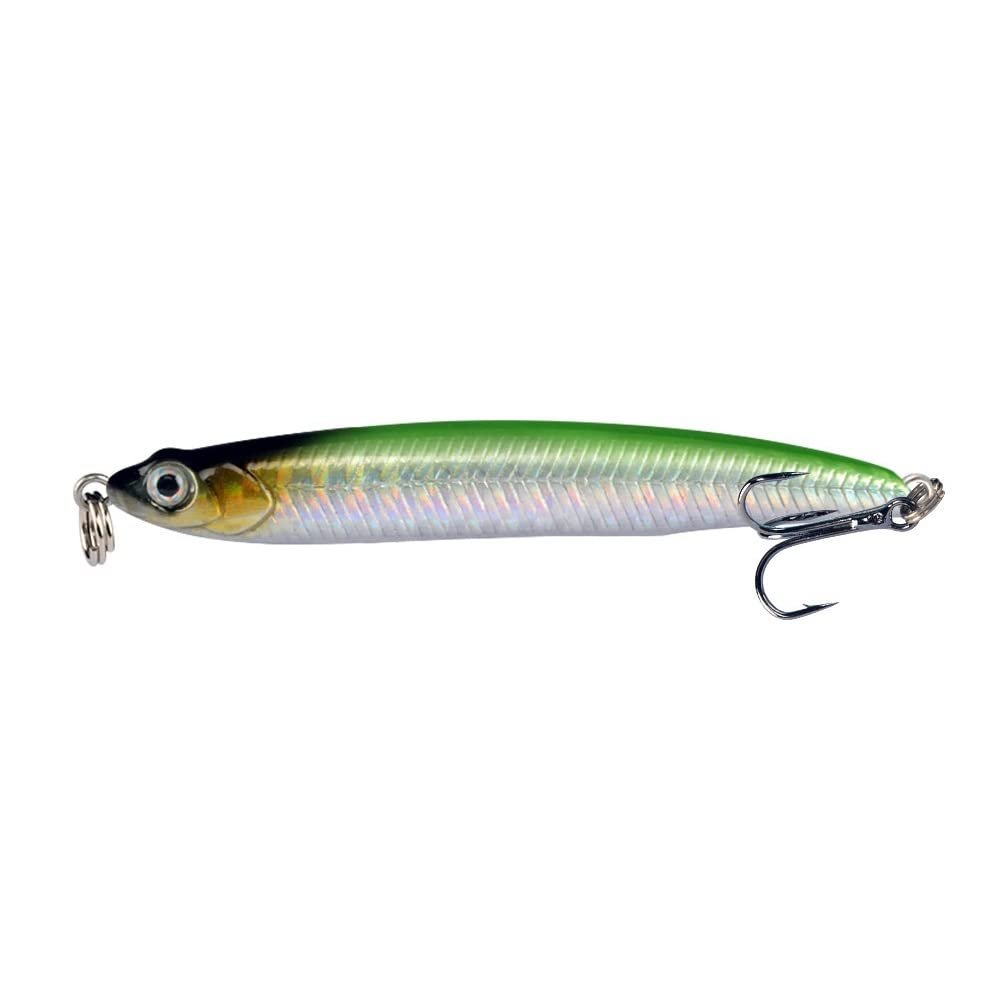Comcapy 1pc Laser Sinking Pencil Fishing Lure, 7 cm/10 g, Long-Casting Shad Minnow Artificial Hard Bait for Perch, Pike, Carp (Color: D, Size: 7 cm, 10 g)