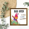 Wooden Sign "No Shoes No Shirt No Problem," Framed Wall Decor view 4
