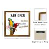 No Shoes No Shirt No Problem Framed Wood Signs, Bar, Open, Parrot Hanging Sign, Shell and Starfish Decorative Wall Art view 2