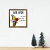 No Shoes No Shirt No Problem Framed Wood Signs, Bar, Open, Parrot Hanging Sign, Shell and Starfish Decorative Wall Art view 3