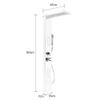 Stainless Steel Shower Panel with Massage Jets, Hand Shower, Waterfall and Rain Shower, Complete Shower Set, 130 x 47 x 15 cm, 4 Selectable Modes, Silver Mirror view 2