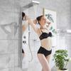 Stainless Steel Shower Panel with Massage Jets, Hand Shower, Waterfall and Rain Shower, Complete Shower Set, 130 x 47 x 15 cm, 4 Selectable Modes, Silver Mirror view 3