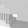 White Wrought-Iron Handrail for Indoor and Outdoor Stairs view 1