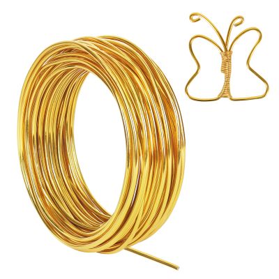 Tenn Well Aluminum Wire, 9 Gauge, 3 mm Thick, 15 m, Gold
