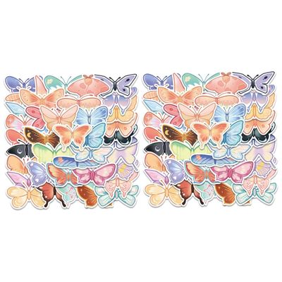 SOLUSTRE 160-Piece Decorative Butterfly Stickers for Water Bottles, Luggage, Notebooks, Envelopes, Phones and Crafts