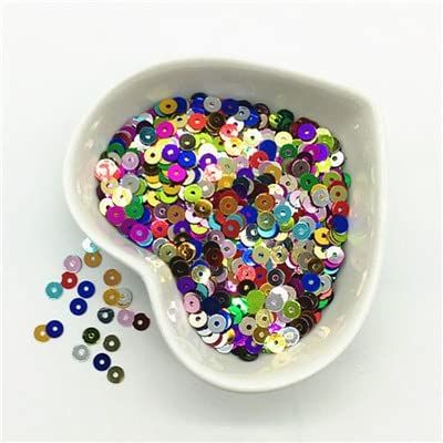 3mm 4mm 5mm 6mm Flat Round PVC Loose Sequins for Crafts, Wedding Decor, Clothing, Shoes & DIY