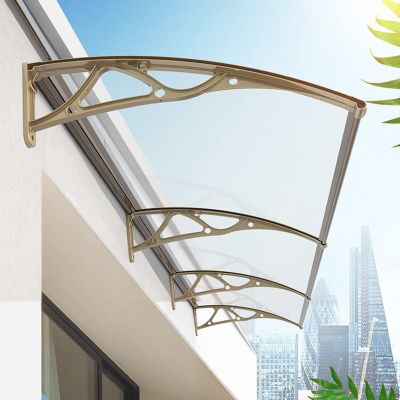 Door Awning 200 x 100 cm, Aluminum Frame and Polycarbonate Cover