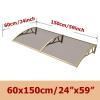 Door Awning 200 x 100 cm, Aluminum Frame and Polycarbonate Cover view 2