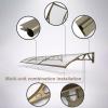 Door Awning 200 x 100 cm, Aluminum Frame and Polycarbonate Cover view 4