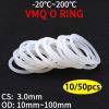 GatherTOOL 10-Pack CS 3 mm White O-Ring Seals, OD 10–100 mm, Food-Grade Silicone, High-Temperature Seal (Color: 10 pcs, Size: OD 72 mm, ID 66 mm) view 4