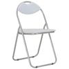 ZQQLVOO Folding Dining Chairs, 2-Pack, White Faux Leather view 2