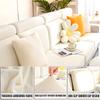 JOKIVTOU Super Stretch L-Shaped Sofa Cover, Creamy White, Small Single Cushion view 2