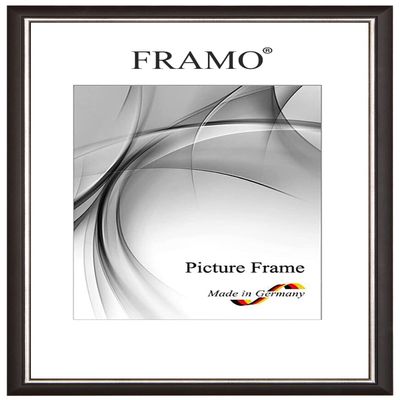 FRAMO N064 Solid Wood Picture Frame 20 x 90 cm | Black/Silver | Color/Size Selectable