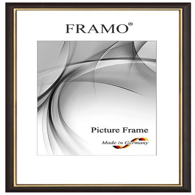FRAMO N065 Solid Wood Picture Frame 55 x 90 cm | Black/Gold | Color/Size Selectable