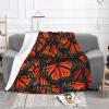 Monarch Butterflies Fleece Throw Blanket for Couch view 2
