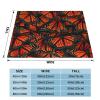 Monarch Butterflies Fleece Throw Blanket for Couch view 4