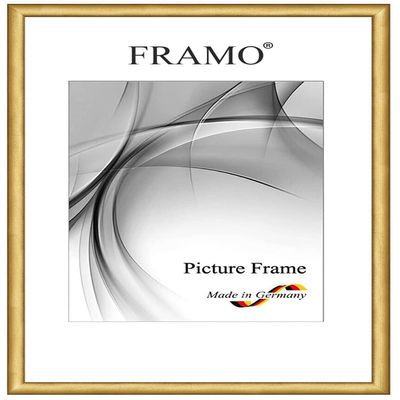 FRAMO N081 Narrow Solid Wood Picture Frame 17 x 24 cm | Gold