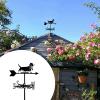 ZNEL Black Metal Basset Hound Weather Vane view 2