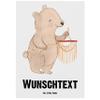 Mr. & Mrs. Panda Card with Name Br Macramé – Personalized Postcard with Custom Text view 1