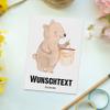 Mr. & Mrs. Panda Card with Name Br Macramé – Personalized Postcard with Custom Text view 2