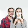 Mr. & Mrs. Panda Card with Name Br Macramé – Personalized Postcard with Custom Text view 4