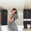 Ultra-Soft 8-Piece Textured Bath Towel Set, Dark Gray view 3