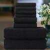 Ultra-Soft 8-Piece Textured Bath Towel Set, Black view 1