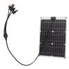 50W 18V Monocrystalline Solar Panel, Portable Solar Charger with 4 Ports, XT60/DC, for Outdoor Electronics view 1