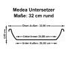 Euro3plast Medea Plant Pot Saucer, Rosemary, Plastic, 32 cm view 2