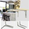 Heavy-Duty Folding Shelf Brackets, 1 Pair with Screws, 6 in (15 cm) view 3