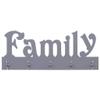 MOONAIRY Wall-Mounted Coat Rack, Coat Rack Rail, Wall-Mounted Clothes Rail, Coat Hook Rail, FAMILY Gray 74 x 29.5 cm view 2