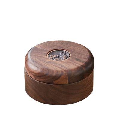 ARZARF Windproof Wooden Ashtray with Lid for Outdoor Use