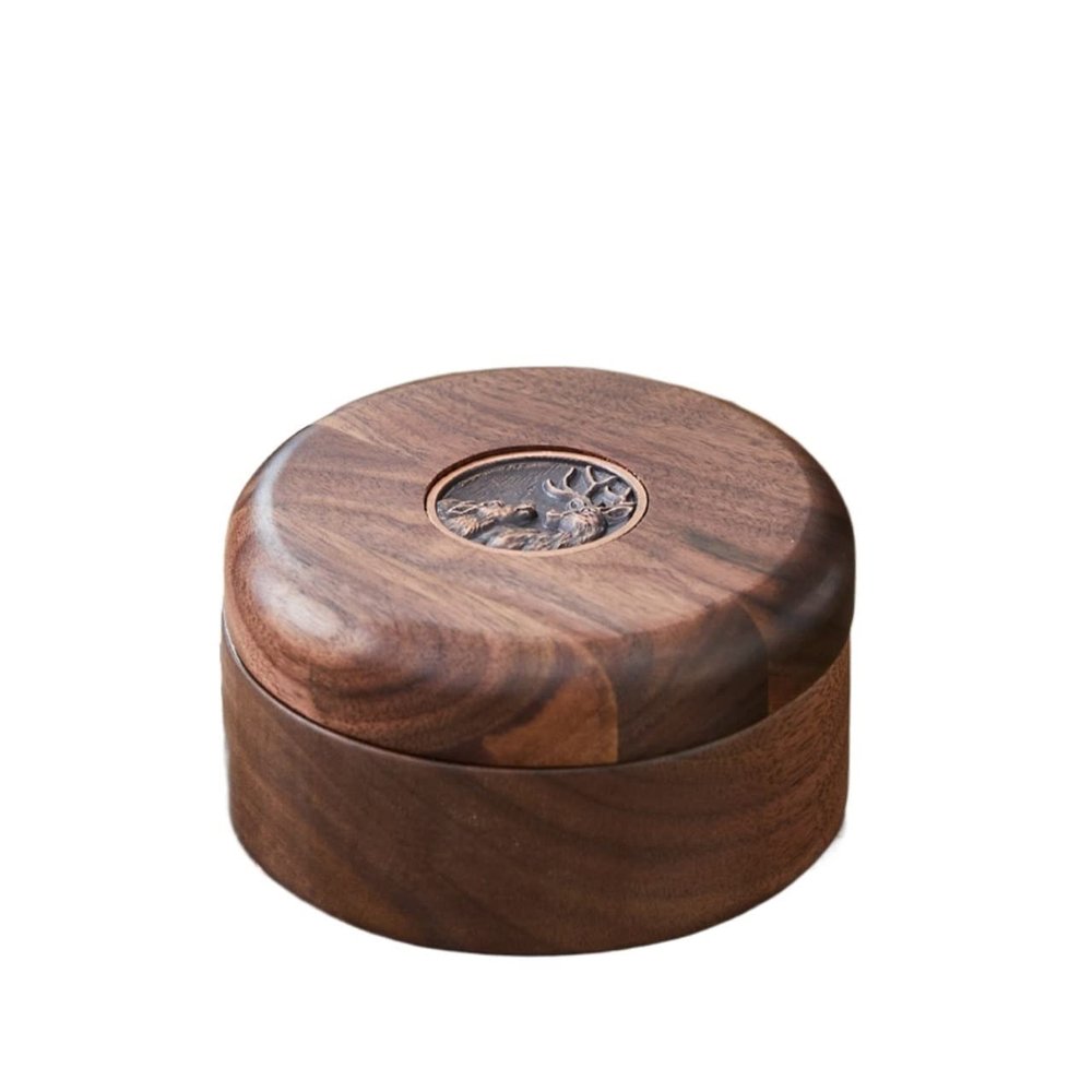 ARZARF Windproof Wooden Ashtray with Lid for Outdoor Use