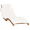 Chusui Set of 2 Teak Sun Loungers with Cushions view 3