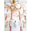 Solino Home French Stripe Linen Table Runner, 100% Linen, 35.6 x 152.4 cm (14 x 60 in), Red and White view 4
